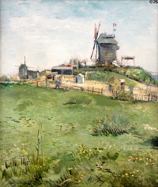 Le Moulin de la Galette painting (1886-7) by Vincent van Gogh at Carnegie Museum of Art. Pittsburgh, PA.