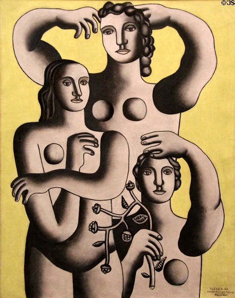 Composition with Three Figures - Fragment painting (1932) by Fernand Léger at Carnegie Museum of Art. Pittsburgh, PA.