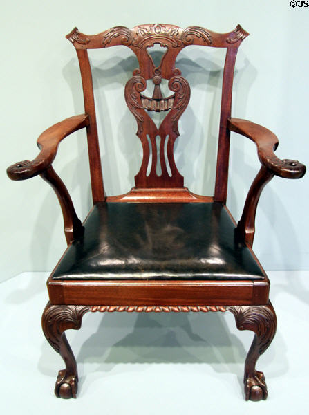Armchair (c1760) from New York City at Carnegie Museum of Art. Pittsburgh, PA.