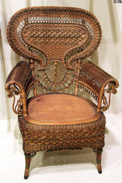Rattan armchair (c1885) by Heywood Brothers & Co. of MA at Carnegie Museum of Art. Pittsburgh, PA.