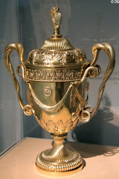 Gilded silver Wells Cup (1772) by Daniel Smith & Robert Sharp of Britain at Carnegie Museum of Art. Pittsburgh, PA.