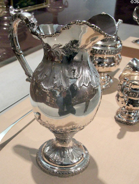 Silver ewer by Gale & Hayden at Carnegie Museum of Art. Pittsburgh, PA.