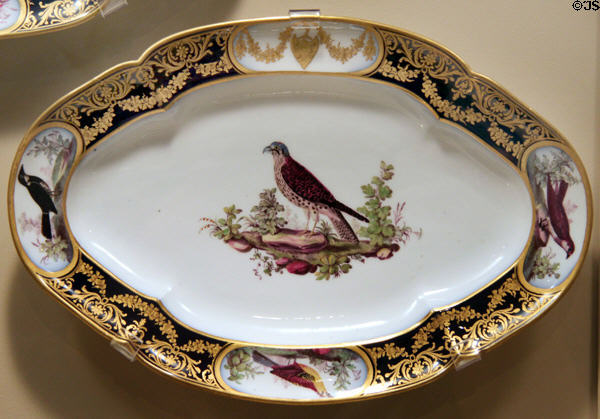 Porcelain plate (1793) by François-Marie Barrat of Sèvres Porcelain of France at Carnegie Museum of Art. Pittsburgh, PA.