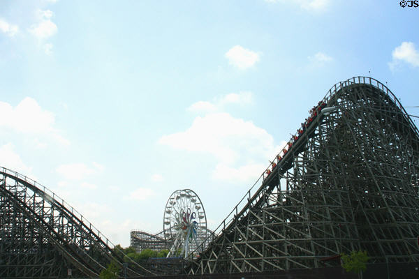 Roller coaster at Hershey Theme Park. Hershey, PA.