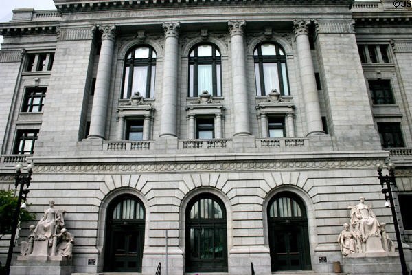 US Post Office, Court & Custom's Building on Kennedy Square. Providence, RI. Style: Beaux Arts. On National Register.