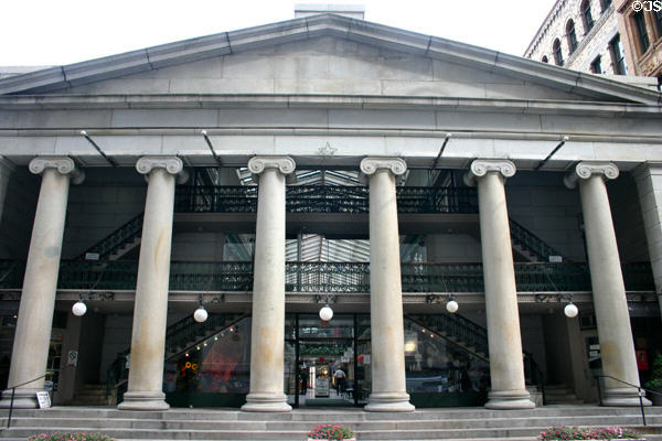 Providence Arcade (1828) (65 Weybosset St.). Providence, RI. Style: Greek Revival. Architect: Russell Warren & James Bucklin. On National Register.