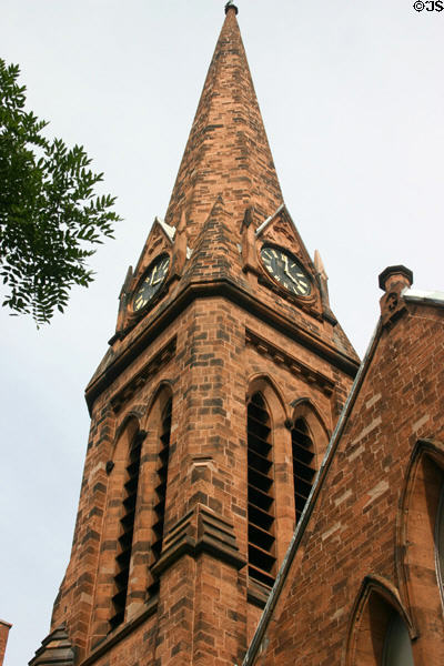 Grace Church spire at 200 feet. Providence, RI.