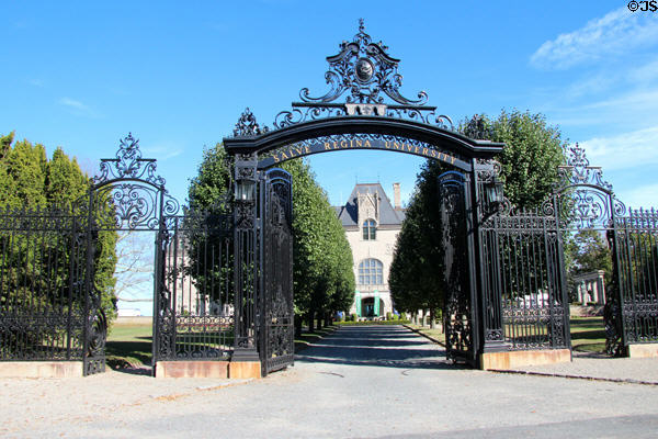 Gate to Ochre Court at Salve Regina University. Newport, RI.