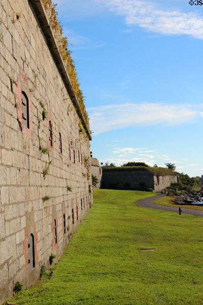 Exterior defense walls of Fort Adams (1824-57) now a State Park. Newport, RI.