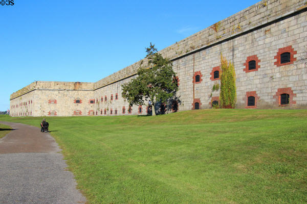 Exterior defense walls of Fort Adams (1824-57) now a State Park. Newport, RI.