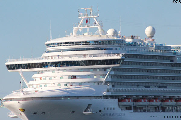 Cruise ship Caribbean Princess on Narragansett Bay. Newport, RI.