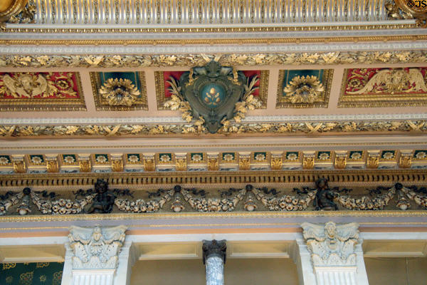 Great Hall ceiling details at The Breakers. Newport, RI.