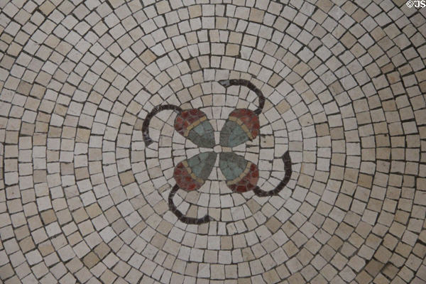 Mosaic floor detail in Billiard Room at The Breakers. Newport, RI.