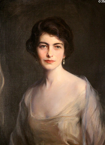 Portrait of Countess Laszlo Szechenyi (Gladys Moore Vanderbilt) (1921) by Philip Alexius de Laszlo de Lombos at The Breakers. Newport, RI.