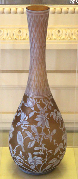 Cameo Glass Bottle-shaped Vase (c1880) attrib. Thomas Webb & Sons at The Breakers. Newport, RI.