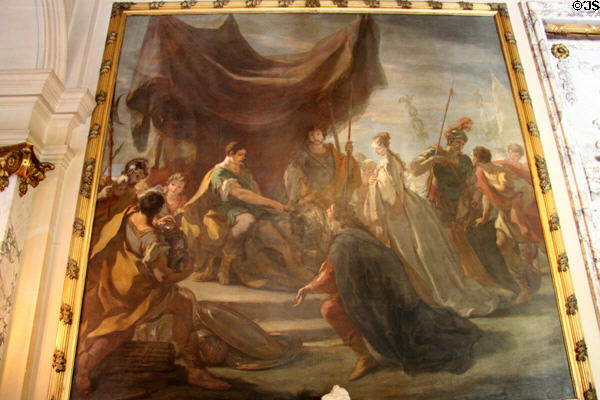 Scipio Africanus (Roman general who conquered Carthage) Declining Regal Honors painting (c1706) by Paolo Pagani in Gallery Hall at The Elms. Newport, RI.