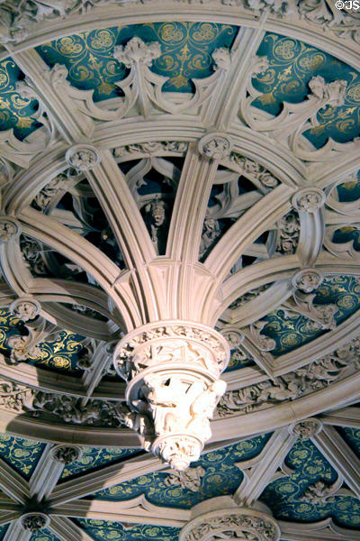 Ceiling details in Gothic Room at Marble House. Newport, RI.