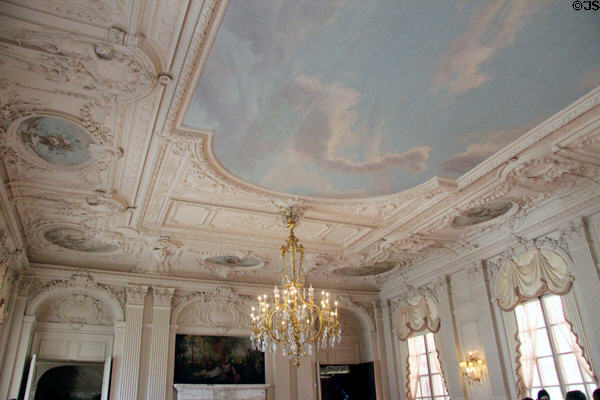 Drawing Room ceiling details at Rosecliff. Newport, RI.