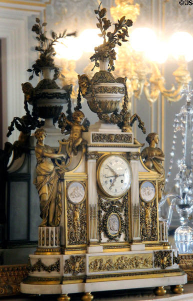 French mantle clock in Ballroom at Chateau-sur-Mer. Newport, RI.
