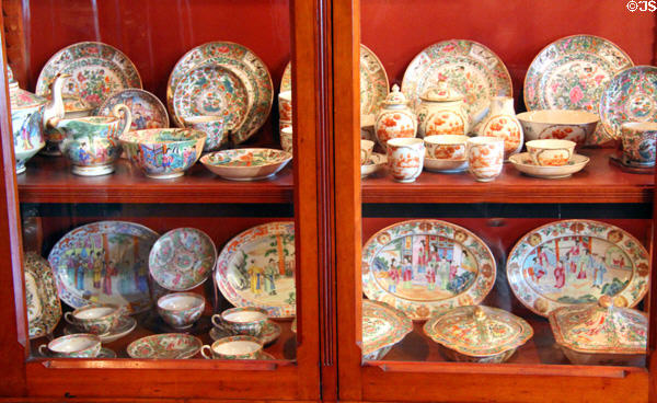 Chinese porcelain service at Chateau-sur-Mer. Newport, RI.