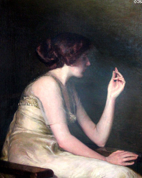 The Pearl painting (c1913) by Lilla Cabot Perry at Newport Art Museum. Newport, RI.