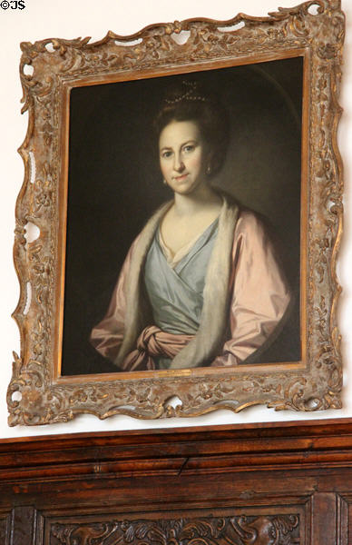 Portrait of Mrs. Hays (c1760) in style of Sir Joshua Reynolds at Rough Point. Newport, RI.