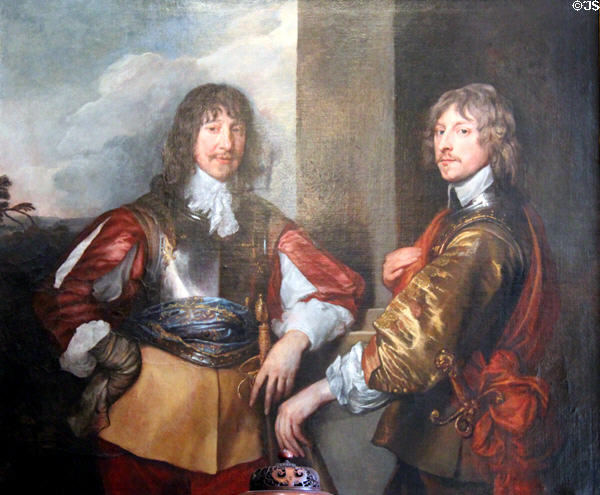 Portrait of Mountjoy Blount, Earl of Newport & George, Lord Goring (c1637) by Sir Anthony Van Dyck at Rough Point. Newport, RI.
