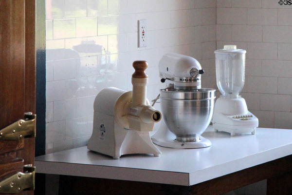 Meat grinder, mixer & blender in kitchen at Rough Point. Newport, RI.