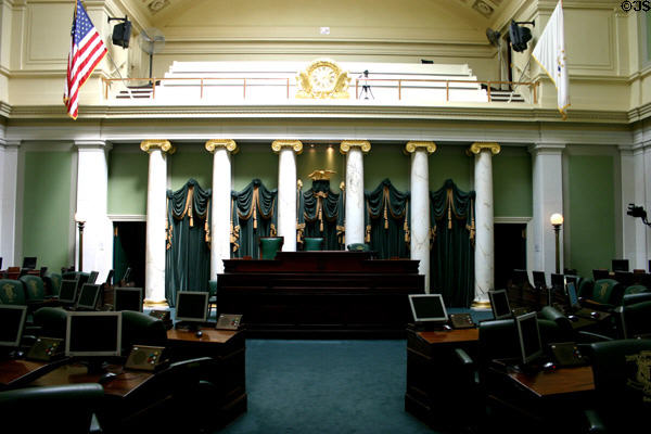 House chamber of Rhode Island State House. Providence, RI.