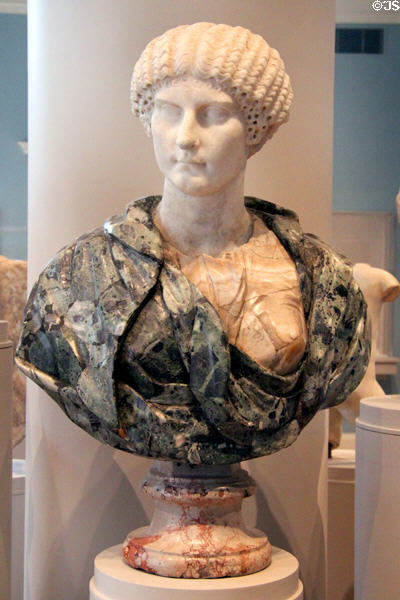 Roman marble bust of Agrippina the Younger (c40 CE) at RISD Museum. Providence, RI.
