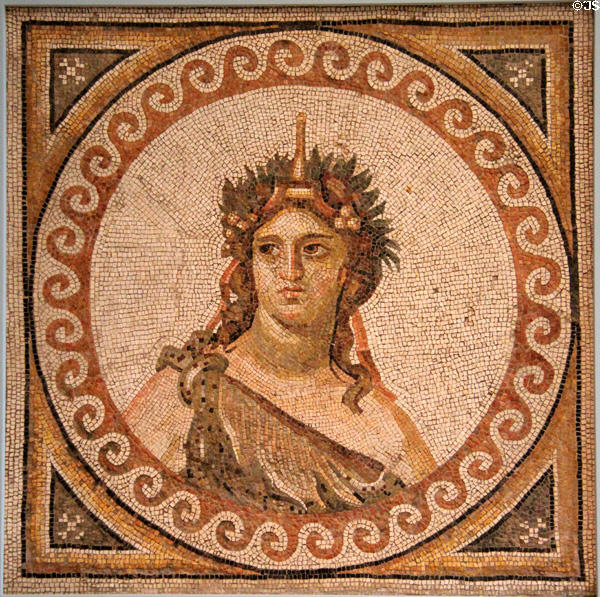 Roman mosaic from villa at Daphne near Antioch (325-330) at RISD Museum. Providence, RI.