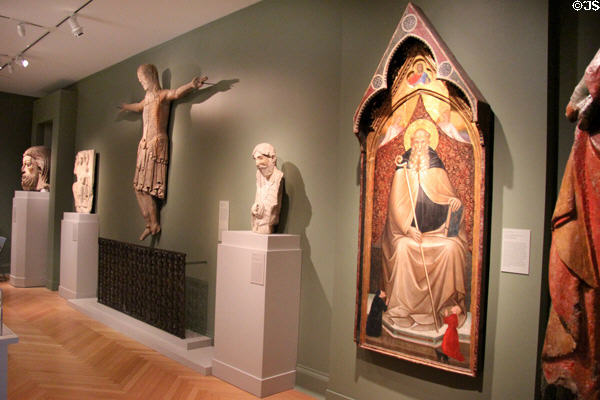 Gallery of Medieval art at RISD Museum. Providence, RI.