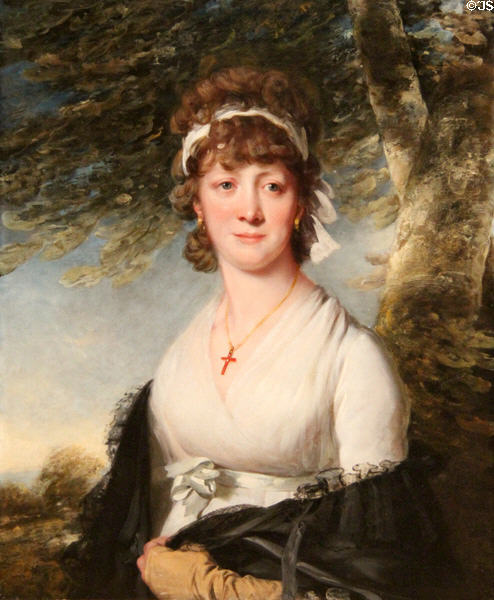 Portrait of a Lady (c1795) by John Hoppner of England at RISD Museum. Providence, RI.