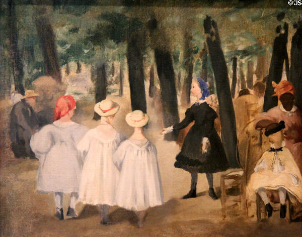 Children in Tuileries Garden painting (c1861-2) by Édouard Manet at RISD Museum. Providence, RI.