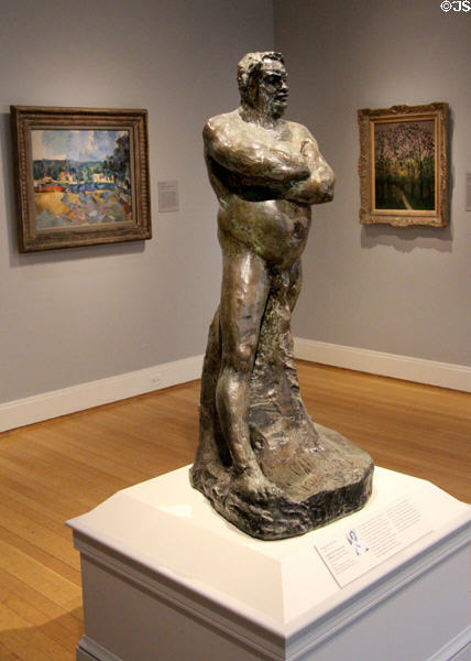 Bronze study for Balzac monument (1892) by Auguste Rodin at RISD Museum. Providence, RI.