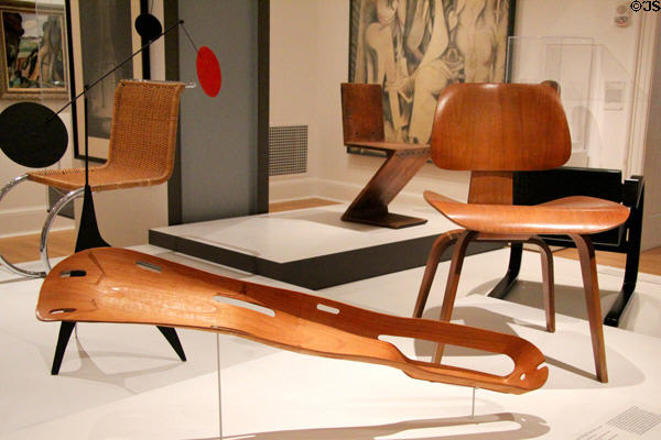 Chairs & leg splint (1941) by Charles & Ray Eames at RISD Museum. Providence, RI.