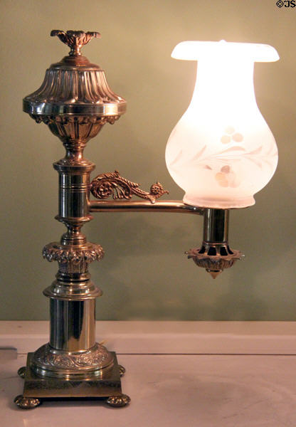 Argand Lamp (c1830) from England at RISD Museum. Providence, RI.