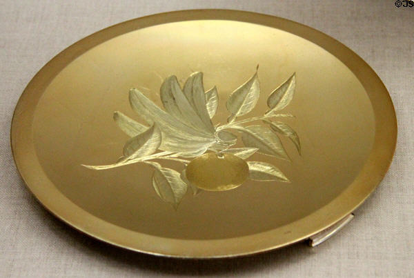 Fruit plate (1879) by Gorham Manuf. Co. of Providence, RI at RISD Museum. Providence, RI.