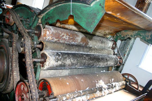 Cotton carding engine (c1870) by Franklin Machine Co., Providence RI. Pawtucket, RI.