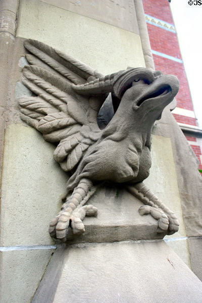 Eagle gargoyle on Robinson Hall. Providence, RI.
