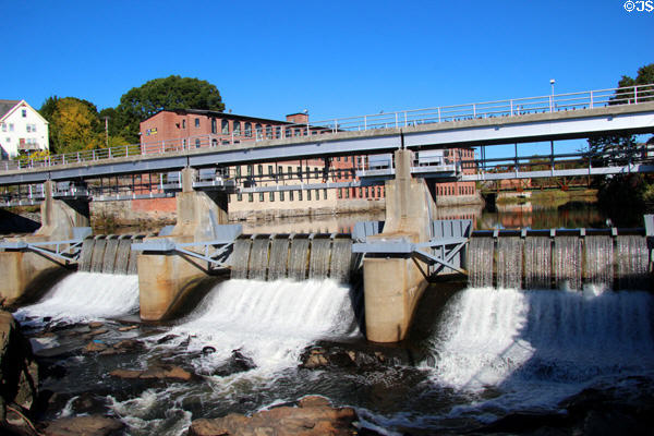Dam & mills on Blackstone River. Woonsocket, RI. On National Register.
