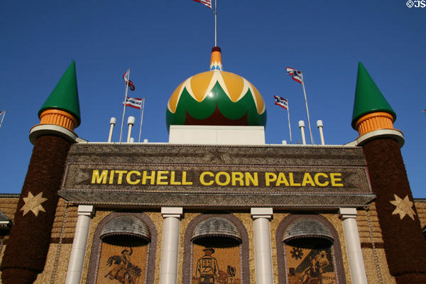 Domes of Mitchell Corn Palace. Mitchell, SD.