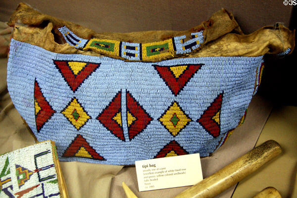 Beaded tipi bag (c1885) at Dakota Discovery Museum. Mitchell, SD.