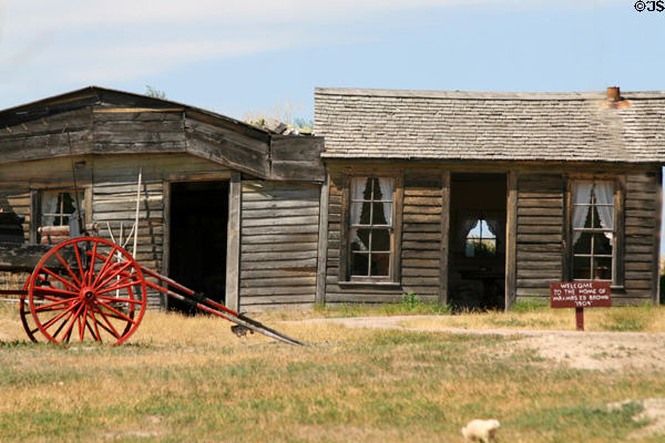 Sod dwelling & plank home (1909) of Mr. & Mrs. Ed Broown now Prairie Homestead Historic Site. SD.