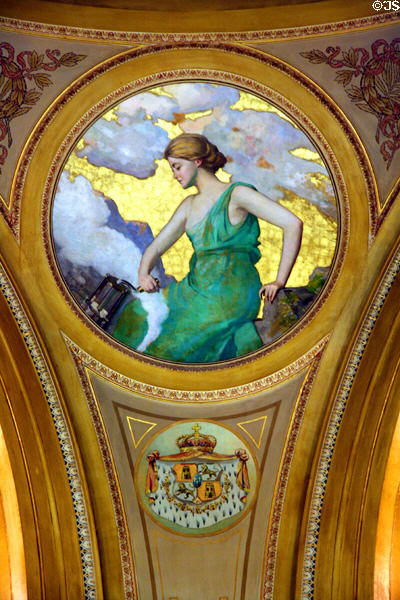 Mural Minerva (1910) by Edward Simmons at South Dakota State Capitol. Pierre, SD.