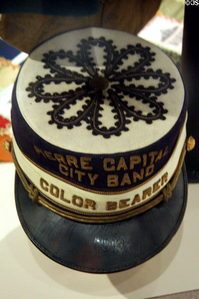 Pierre Capital City Band cap (1904) at South Dakota State Historical Society Museum. Pierre, SD.