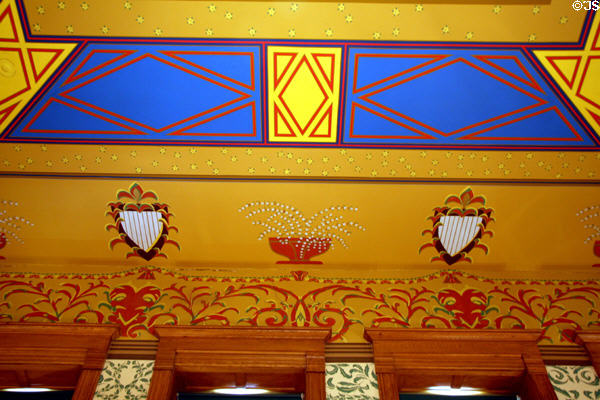 Ceiling graphics of Old Courthouse Museum. Sioux Falls, SD.