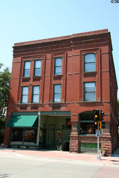 Heritage building with patterned brickwork (335 N Main Ave.). Sioux Falls, SD.