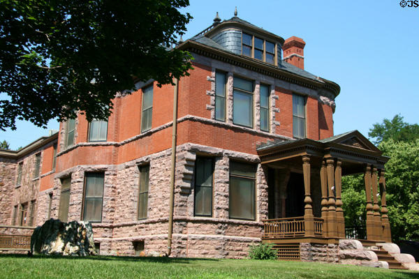 U.S. Senator R.F. Pettigrew Home (1889) & Museum (8th & N. Duluth Ave.) in Cathedral Historic District. Sioux Falls, SD. Style: Queen Anne. Architect: Wallace Dow.