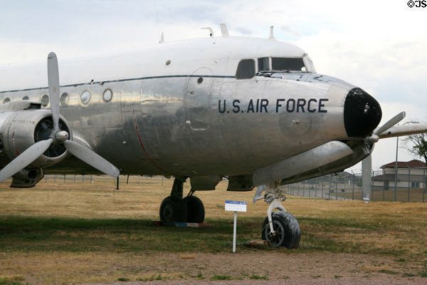 Nose of Douglas C-54 Skymaster at South Dakota Air & Space Museum. SD.